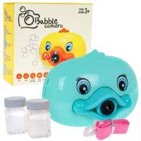 Ente zum Seifenblasenmachen für Kinder ab 3 Jahren, blau, interaktive Spielzeugkamera