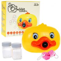Ente zum Seifenblasenmachen für Kinder ab 3 Jahren, gelb, interaktive Spielzeugkamera