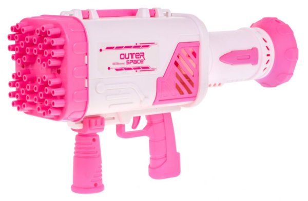 Seifenblasenmaschine  für Kinder ab 3 Jahren, rosa + Seifenblasenflüssigkeit
