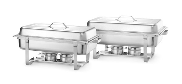 Hendi Chafing Dish Set 2 Stück aus Edelstahl mit GN1/1 9 Liter