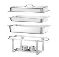 Hendi Chafing Dish Set 2 Stück aus Edelstahl mit GN1/1 9 Liter