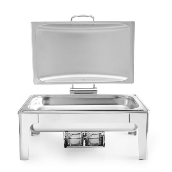 Hendi Chafing Dish ist satiniert mit 9 Liter und Deckel aus Edelstahl