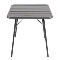 Bolero Bistrotisch quadratisch und klappbar aus grauem Stahl 700x700x710