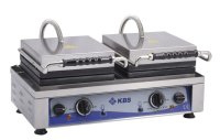 KBS Waffeleisen mit 2 festen Backplatten für 4X Waffeln 8X16X1,5Cm 230 Volt
